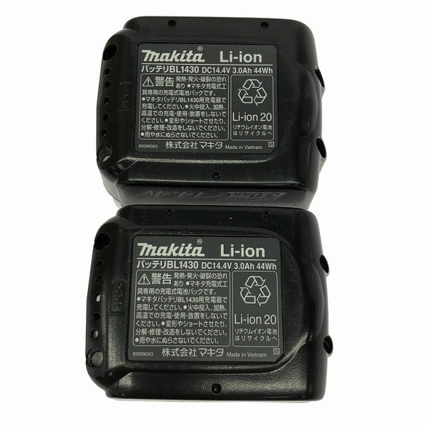 ☆極美品 充電回数0回☆makita マキタ 14.4V 純正リチウムイオンバッテリー BL1430(14.4V 3.0Ah) 2個 蓄電池 コメあり137268 - 10