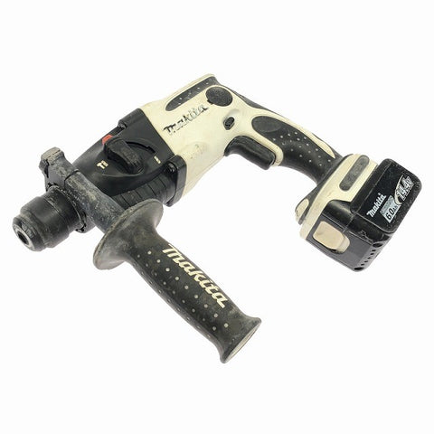 ☆中古品☆makita マキタ 14.4V 16mm 充電式ハンマドリル HR162D 白 バッテリ1個(6.0Ah) 充電器付 コードレス ハンマードリル117514 - 0