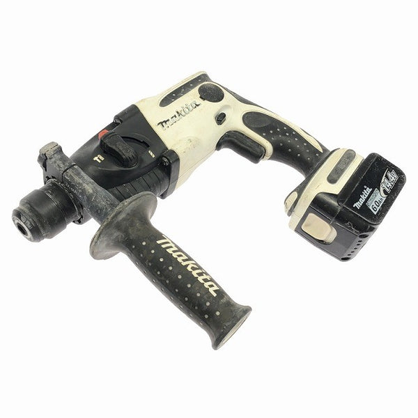 ☆中古品☆makita マキタ 14.4V 16mm 充電式ハンマドリル HR162D 白 バッテリ1個(6.0Ah) 充電器付 コードレス ハンマードリル117514 - 2