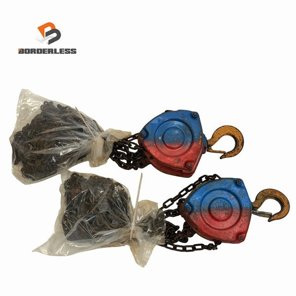 ☆中古品2個セット☆KITO キトー チェーンブロック M3形 CB010 荷重1.0ton/1ton 揚程2.5m 手動式 チェンブロック 吊り具 荷揚げ136501 - 1