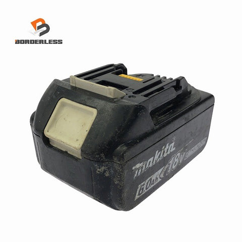 ☆中古品☆makita マキタ 18V 6.0Ah 純正 リチウムイオンバッテリー BL1860B 残量表示付 急速充電対応 蓄電池 充電池 雪マーク131569