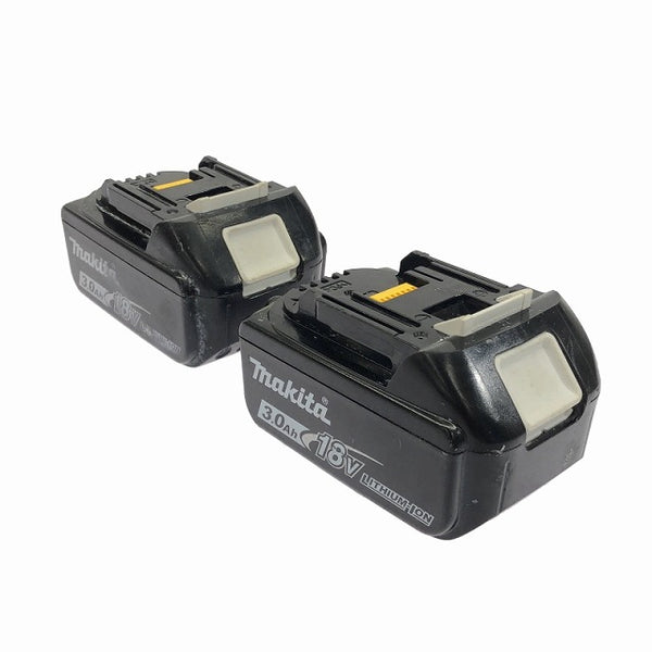 ☆中古品2点※充電回数12回と19回☆makita マキタ 18V 3.0Ah 純正 リチウムイオンバッテリー BL1830B 残量表示付 蓄電池 充電池 - 3