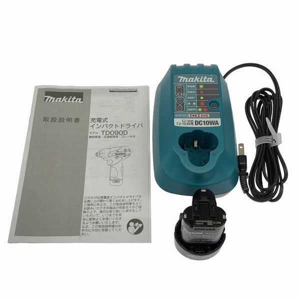 ☆未使用品☆makita マキタ 10.8V 充電式インパクトドライバ TD090DWSPW 白/ホワイト バッテリ1個 充電器付133415 - 9
