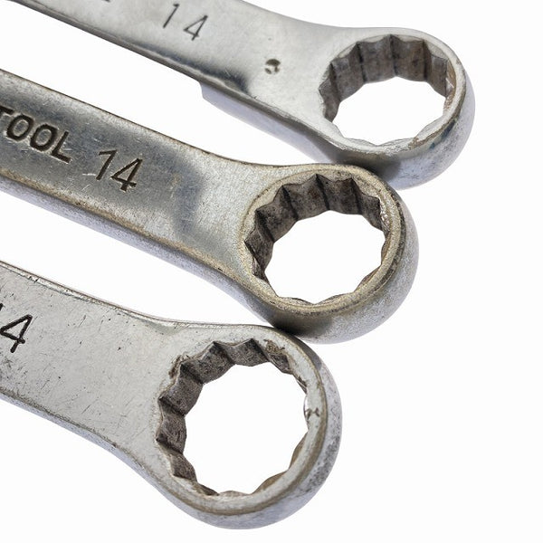 ☆中古品3本セット☆KTC 京都機械工具 首振りラチェットめがねレンチ MRF-14 14mm フレックス ラチェットメガネレンチ ハンドツール131416 - 7