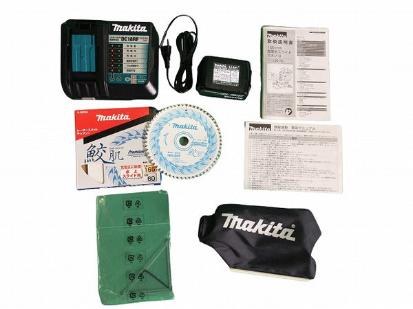 ☆未使用品☆makita マキタ 18V 充電式スライドマルノコ LS610DRG バッテリー1個(18V 6.0Ah) 充電器付き - 10