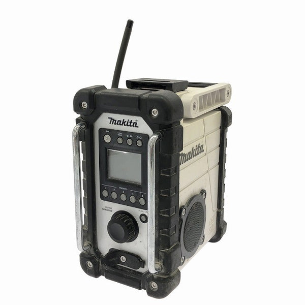 ☆中古品☆makita マキタ 7.2V～18V/100V 充電式ラジオ MR107 白/ホワイト 本体のみ コードレス 作業ラジオ 現場ラジオ134868 - 2
