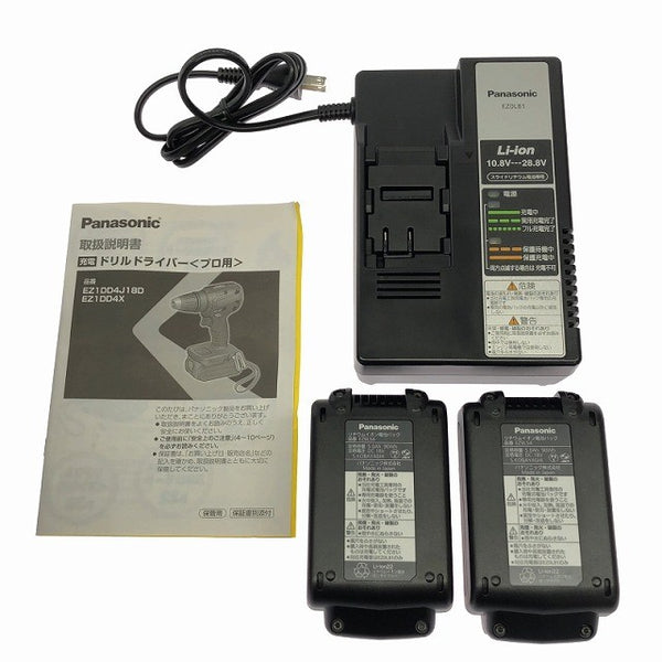 ☆未使用品☆Panasonic パナソニック 充電ドリルドライバー EZ1DD4J18D-B バッテリ2個(18V5.0Ah) 充電器 ケース付124460 - 10