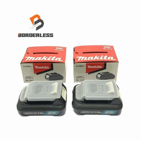 ☆未使用2点セット☆makita マキタ 10.8V 純正リチウムイオンバッテリー BL1015 1.5Ah リチウムイオン電池131042