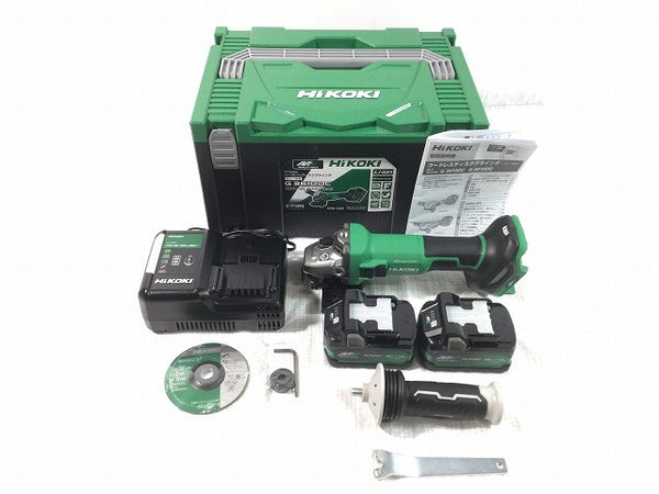 ☆未使用品☆HIKOKI ハイコーキ 36V 100mm コードレスディスクグラインダー G3610DC(2XPZ)アグレッシブグリーンBluetoothフルセット130690 - 3