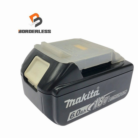 ☆中古美品☆ makita マキタ 18V 6.0Ah 純正リチウムイオンバッテリー BL1860B 急速 残量表示 LITHIUM-ION 雪/飛行機マーク 116595