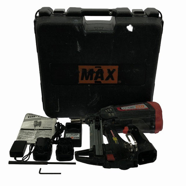 ☆中古品☆ MAX マックス 6V 38mm ガスネイラ GS-738C バッテリー2個(6V 1.5Ah)充電器 ケース付 ピン打ち機/くぎ打機/クギ129727 - 3