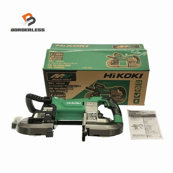 ☆極美品☆HiKOKI ハイコーキ 36V 120mm コードレスロータリバンドソー CB3612DA(NN) 本体のみ バンドソー 説明書付118597 - 1