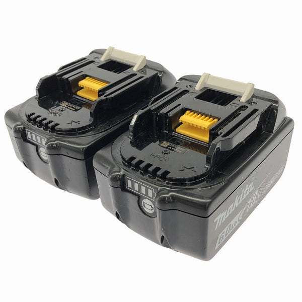 ☆中古美品2点☆makita マキタ 18V 6.0Ah 純正 リチウムイオンバッテリー BL1860B 残量表示付 リチウムイオン電池 蓄電池 充電池136882 - 4