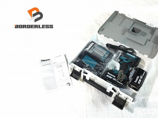 ☆未使用品☆ makita マキタ 18V 充電式インパクトドライバ TD149DRFX 青/ブルー バッテリー2個(18V 3.0Ah)充電器+ケー133609 - 1