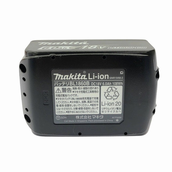 ☆未使用☆makita マキタ 18V 6.0Ah 純正 リチウムイオンバッテリー BL1860B 急速充電対応 残量表示付 雪マーク134364 - 7