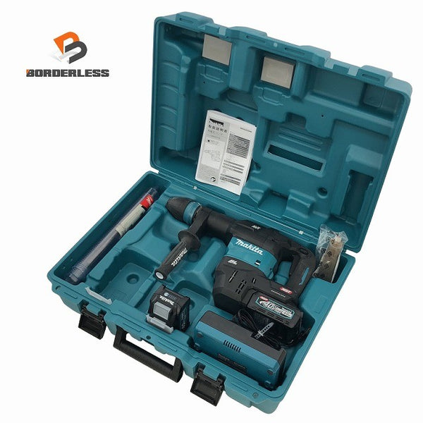 ☆中古美品☆makita マキタ 40Vmax 充電式ハンマー HM001GRMX バッテリー2個(4.0Ah) 充電器 ケース付 ハツリ機 斫り機133289 - 1