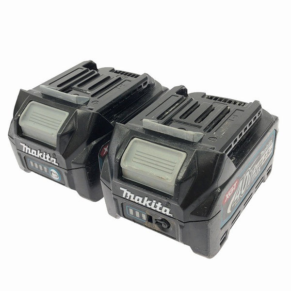 ☆中古品3点セット☆makita マキタ 40Vmax 2.5Ah 純正 リチウムイオンバッテリー2個 BL4025 急速充電器 DC40RA リチウムイオン電池134006 - 2