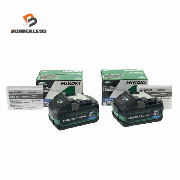 ☆未使用品2個セット☆HiKOKI ハイコーキ 36V 4.0Ah 純正 リチウムイオン電池 BSL3640MVBT T-PWR マルチボルトバッテリー138465 - 1