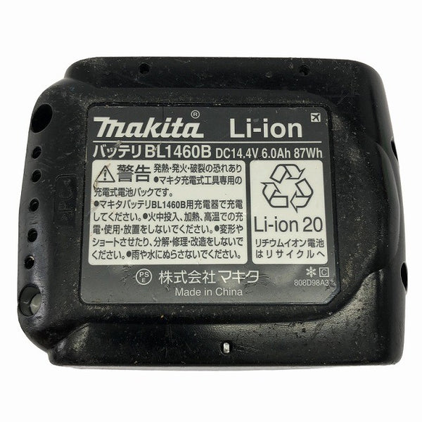 ☆比較的綺麗☆makita マキタ 14.4V 6.0Ah 純正 リチウムイオンバッテリー BL1460B 残量表示付 リチウムイオン電池 蓄電池 充電池132003 - 10