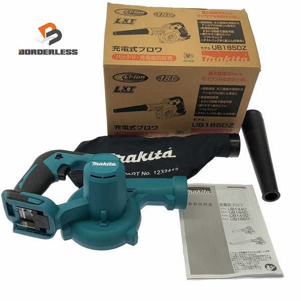☆比較的綺麗☆makita マキタ 18V 充電式ブロワー UB185D 本体＋ノズル コードレス バッテリー式 ブロアー 送風機 吹き飛ばし124123 - 1
