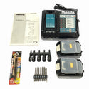 ☆極美品☆makita マキタ 18V 充電式インパクトドライバー TD172DRGX 青/ブルー バッテリ2個(18V6.0Ah) 充電器 ケース付121063 - 9