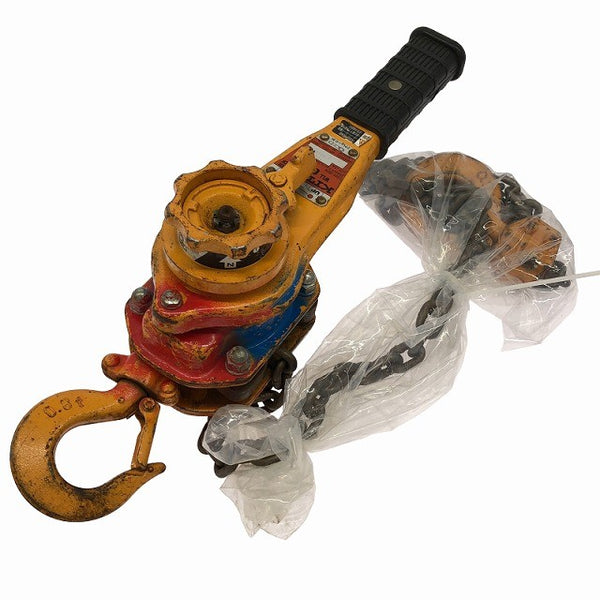 ☆中古品2個セット KITO キトー レバーブロック L5形 LB008 荷重0.8ton/800kg 揚程1.5m レバーホイスト ガッチャ 荷揚げ機 荷締め機135552 - 4