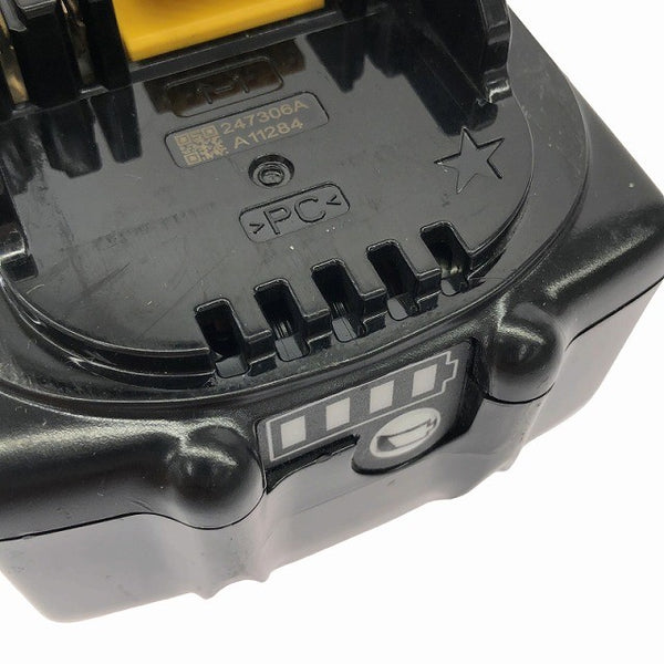 ☆中古品 充電回数14回☆makita マキタ 18V 6.0Ah 純正 リチウムイオンバッテリー BL1860B 残量表示付 雪マーク135743 - 7