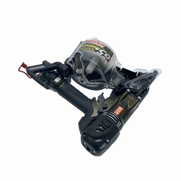 ☆未使用品☆ MAX マックス 高圧 65mm釘打機スーパーネイラ コイルネイラ HN-65N4 ( D ) アンバーオリーブ エアロスター - 6