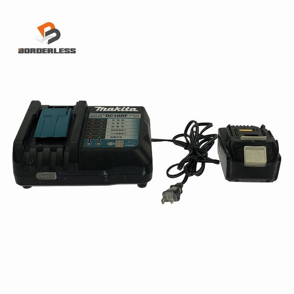 ☆中古品セット☆makita マキタ 18V 6.0Ah 純正 リチウムイオンバッテリー BL1860B 14.4V/18V用 急速充電器 DC18RF129573 - 1