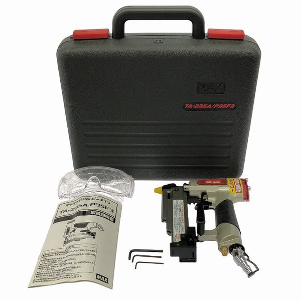 ☆極美品☆MAX マックス 常圧 ピンネイラ TA-235A/P35F3 防護ゴーグル 説明書 ケース付 エアネイラ エアーネイラ コメあり136435 - 3