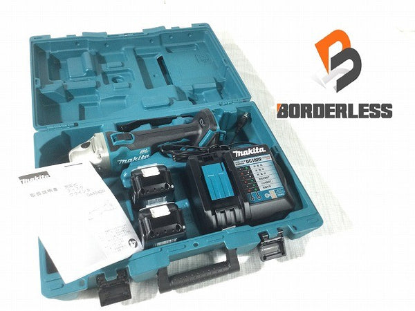 ☆未使用品☆makita マキタ 18V 100mm 充電式ディスクグラインダ GA404DRGXN バッテリー2個(18V 6.0Ah) 充電器 ケース付135174 - 2