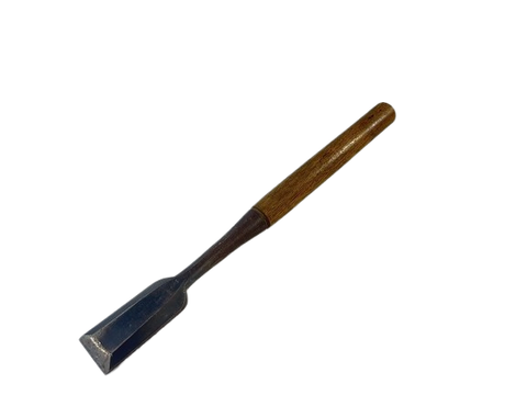☆中古品2本セット☆大内 突き鑿 1寸2分/36mm 瓢箪/ひょうたん印 突きノミ 1寸6分/48mm 突きのみ 仕上のみ 大工道具 木材加工 - 0