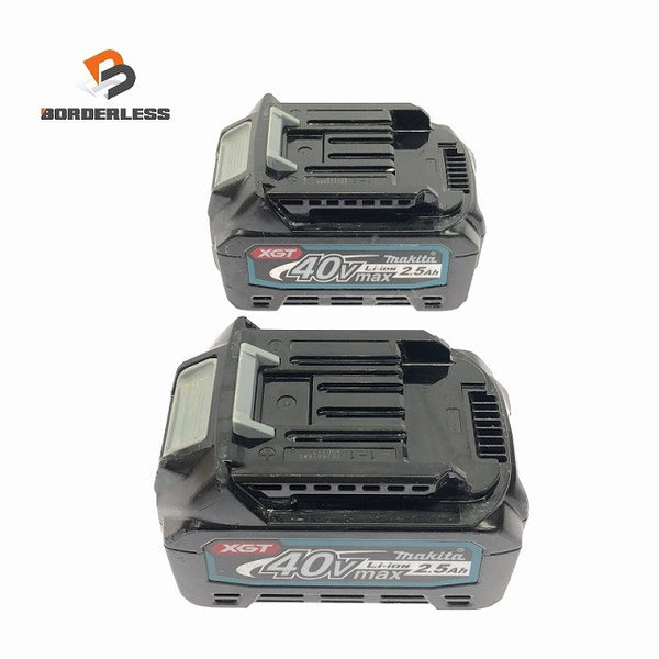 ☆中古品2個セット☆makita マキタ 40Vmax 2.5Ah 純正 リチウムイオンバッテリー BL4025 リチウムイオン電池 蓄電池 充電池119329 - 1