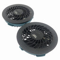 ☆中古品セット☆makita マキタ 3.6V リチウムイオン薄型バッテリー2個 BL1055B ファン＋ACアダプタ＋ファンケーブル付135777 - 3