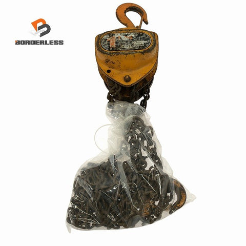 ☆中古品☆ KITO キトー マイティ M3形 CB010 荷重1t/1トン 揚程2.5m チェーンブロック レバーホイスト  ガッチャ 荷揚げ 荷締め133372