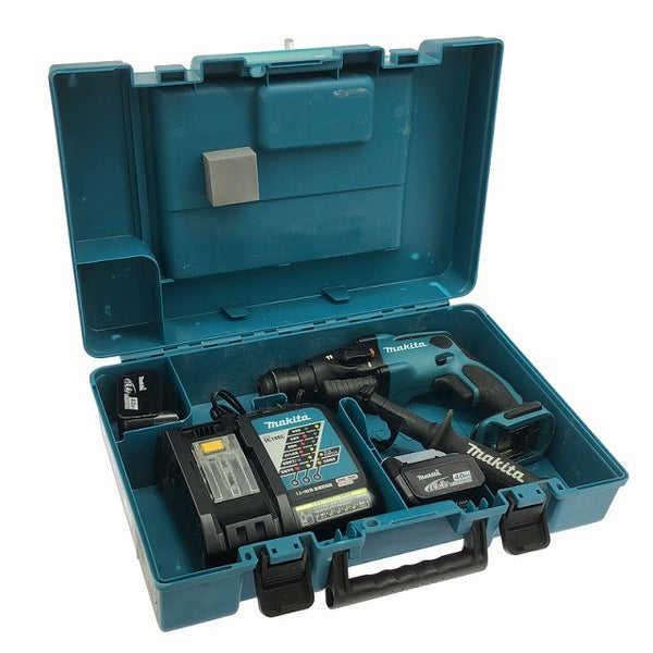 ☆比較的綺麗☆makita マキタ 14.4V 充電式ハンマドリル HR162D バッテリ2個(4.0Ah) 充電器 ケース付 ハンマードリル 穴あけ 斫り137145 - 2