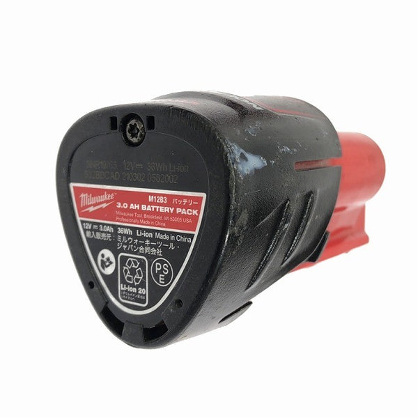 ☆中古品☆Milwaukee ミルウォーキー レシプロソー M12CHZ インパクトドライバ M12FQID バッテリ1個(12V3.0Ah)付き117076 - 10