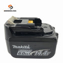 ☆比較的綺麗☆makita マキタ 14.4V 6.0Ah 純正 リチウムイオンバッテリー BL1460B 残量表示付 リチウムイオン電池 蓄電池 充電池132003 - 1