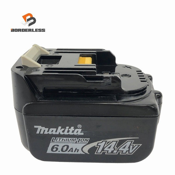 ☆比較的綺麗☆makita マキタ 14.4V 6.0Ah 純正 リチウムイオンバッテリー BL1460B 残量表示付 リチウムイオン電池 蓄電池 充電池132003 - 1