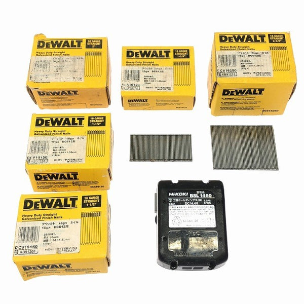 ☆中古品☆ DEWALT デウォルト 14.4V 充電式ブラッドネイラ DC612 本体+バッテリー1個(6.0Ah)+ブラッドネイル専用釘114684 - 10