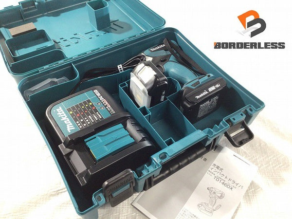 ☆未使用品☆makita マキタ 18V 充電式インパクトドライバー TD146DSHX バッテリ2個(18V1.5Ah) 充電器 ケース付 コードレス137636 - 2