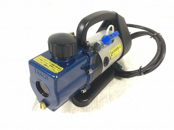 ☆中古品☆TASCO タスコ オイル逆流防止弁付 ウルトラミニツーステージ真空ポンプ TA150SB-2 ケース付 コード式 エアコン取付130141 - 7