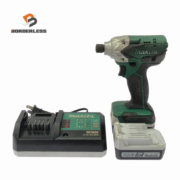 ☆中古品☆makita マキタ 14.4V 充電式インパクトドライバ M697D バッテリー2個(14.4V 1.5Ah) 充電器付き125685 - 1