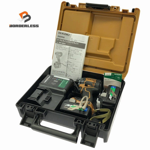 ☆未使用品☆HIKOKI ハイコーキ 36V コードレスインパクトドライバー WH36DC(2XPS)(GC) 限定色グランドキャメル フルセット132955 - 1