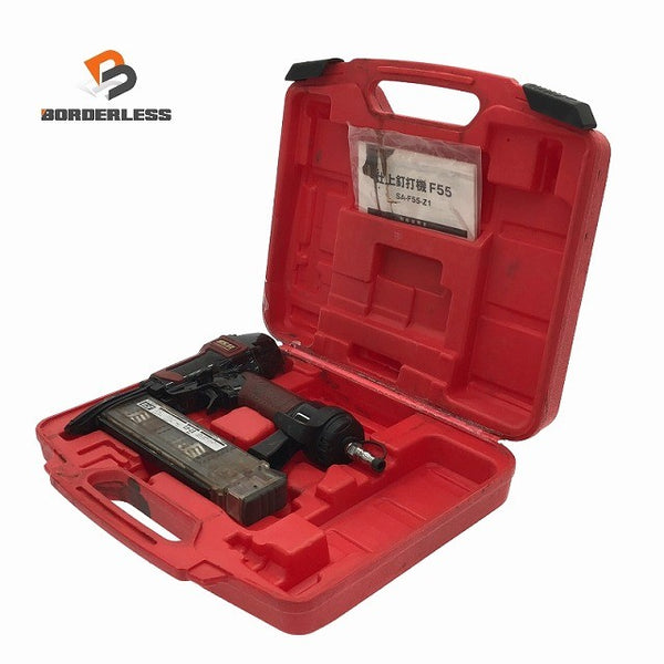 ☆中古品☆SK11 藤原産業 55mm 一般圧/常圧 エア仕上釘打機 SA-F55-Z1 ケース付 フィニッシュネイラ 仕上釘打ち機 仕上げ釘打機116982 - 1