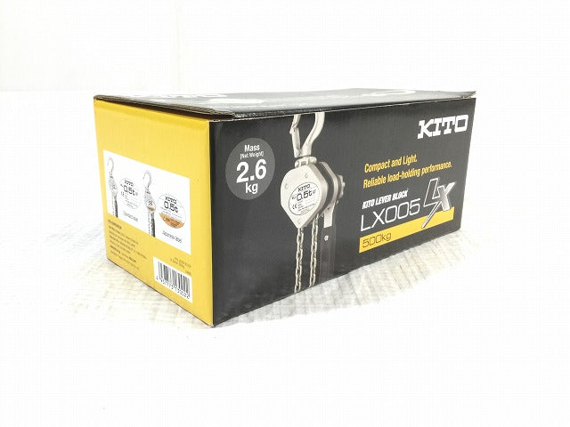 ☆未使用品☆KITO キトー レバーブロック LX005 荷重0.5ton/0.5トン