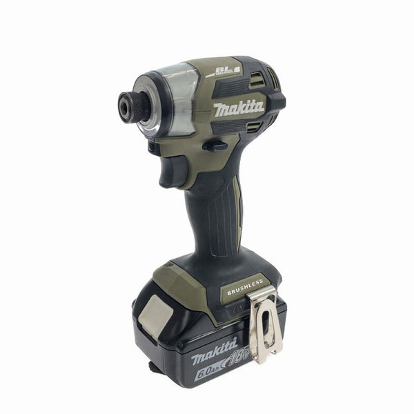 ☆中古品☆makita マキタ 18V 充電式インパクトドライバー TD173DRGXO オリーブ バッテリー2個(6.0Ah) 充電器 ケース付 コードレス - 3