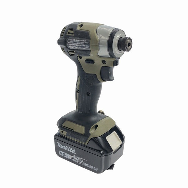 ☆中古品☆makita マキタ 18V 充電式インパクトドライバー TD173DRGXO オリーブ バッテリー2個(6.0Ah) 充電器 ケース付 コードレス - 5