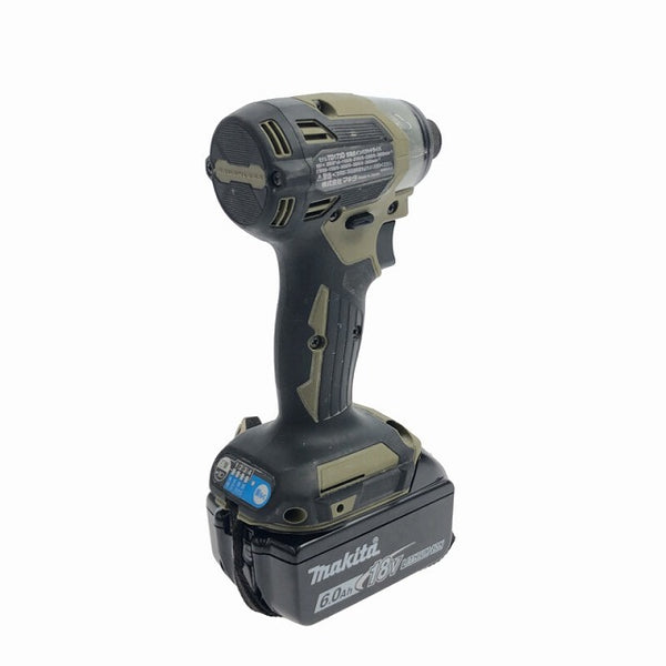 ☆中古品☆makita マキタ 18V 充電式インパクトドライバー TD173DRGXO オリーブ バッテリー2個(6.0Ah) 充電器 ケース付 コードレス - 7