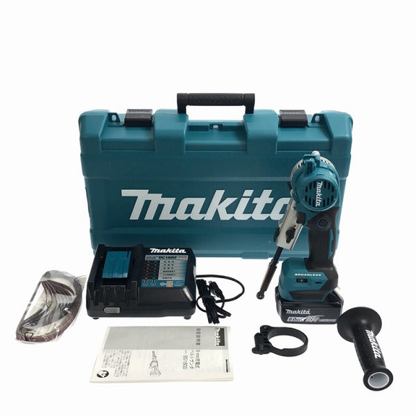 ☆未使用品☆makita マキタ 18V 充電式ベルトサンダ BS180DRG バッテリー1個(18V 6.0Ah) 充電器 ケース付 - 4